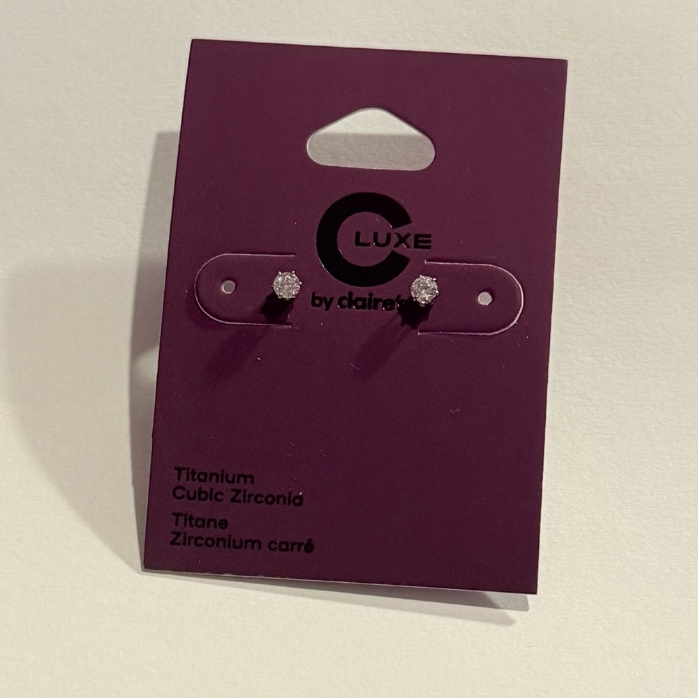Cubic zirconia titanium new earrings #32